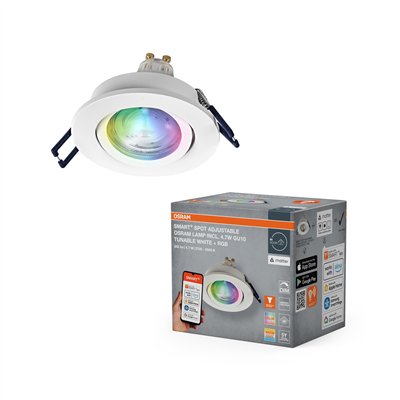SMART+ MATTER LED Spot Recess GU10 Adjustable 4.7W RGBW White