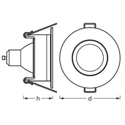 SMART+ MATTER LED Spot Recess GU10 IP65 Adjustable 4.7W RGBW Chrome