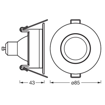 SMART+ MATTER LED Spot Recess GU10 IP65 Adjustable 4.7W RGBW White