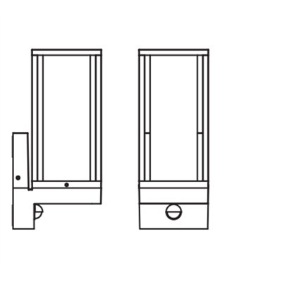 ENDURA CLASSIC FRAME Wall Sensor E27 IP54 Dark Grey
