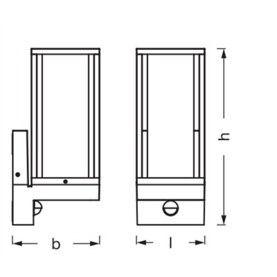 ENDURA CLASSIC FRAME Wall Sensor E27 IP54 Dark Grey