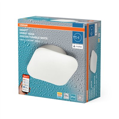 SMART+ MATTER Orbis Wall Aqua IP44 200x200mm Tunable White
