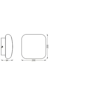 SMART+ MATTER Orbis Wall Aqua IP44 200x200mm Tunable White