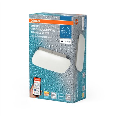 SMART+ MATTER Orbis Wall Aqua IP44 280x160mm Tunable White