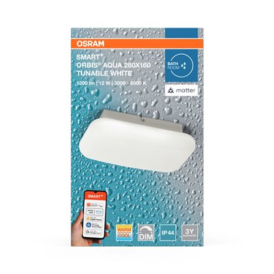 SMART+ MATTER Orbis Wall Aqua IP44 280x160mm Tunable White