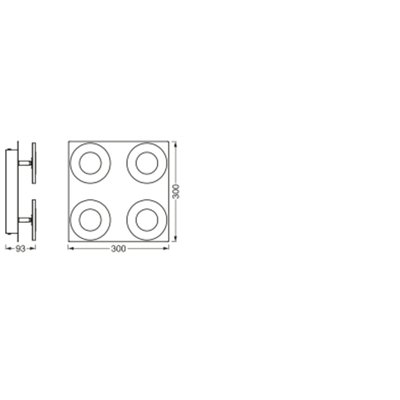SMART+ MATTER Orbis Wall Wave IP44 300x300mm Tunable White