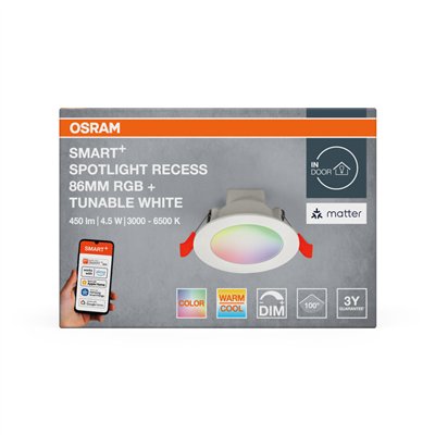 SMART+ MATTER Recess Downlight 86mm 100° Multicolor