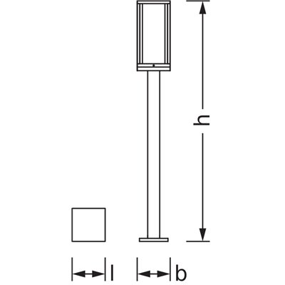 ENDURA CLASSIC FRAME 80cm Post E27
