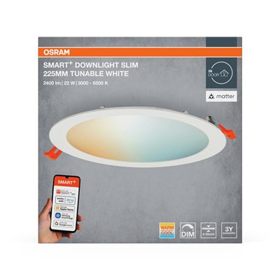 SMART+ MATTER Recess Slim Downlight 225mm Tunable White