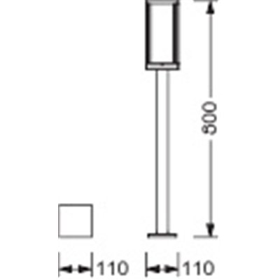 ENDURA CLASSIC FRAME 80cm Post E27