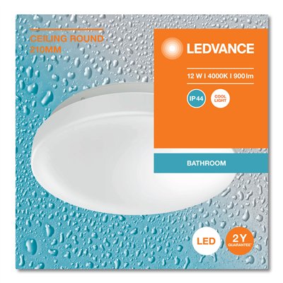 CEILING ROUND IP44 210 12W 840 IP44