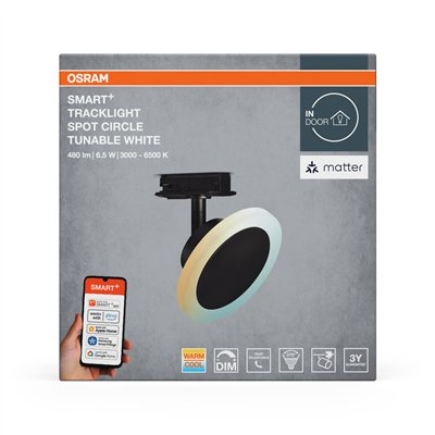 SMART+ MATTER Tracklight Circle Black Tunable White