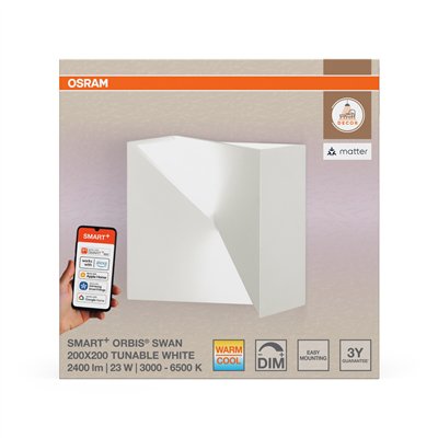 SMART+ MATTER Wall Swan 200x200mm Tunable White