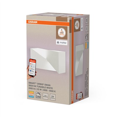 SMART+ MATTER Wall Swan 300x150mm Tunable White