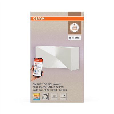 SMART+ MATTER Wall Swan 300x150mm Tunable White