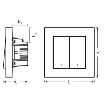 SMART+ MATTER Wall Switch 2 Channel