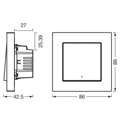 SMART+ MATTER Wall Switch 1 Channel