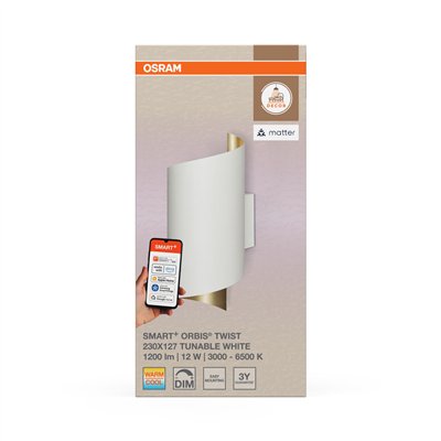 SMART+ MATTER Wall Twist White 230x127mm Tunable White