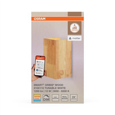 SMART+ MATTER Wall Wood 210X110mm Tunable White