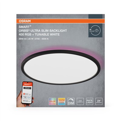 Smart+ Orbis Ceiling Black 400mm RGB + TW