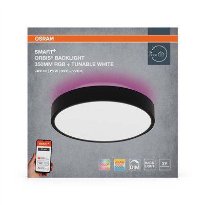 Smart+ Orbis Ceiling Black 350mm TW