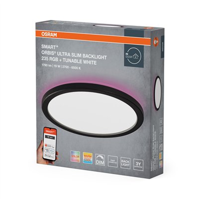 Smart+ Orbis Ceiling Black 235mm RGB + TW