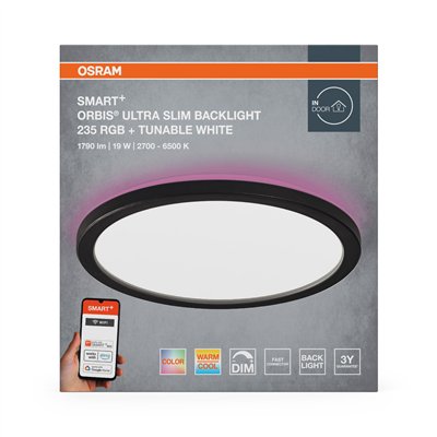 Smart+ Orbis Ceiling Black 235mm RGB + TW