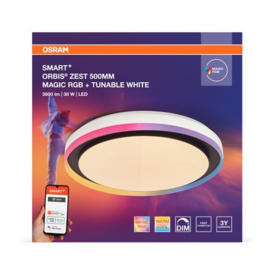 Smart+ Orbis Ceiling ZEST MAGIC RGB 500mm Black