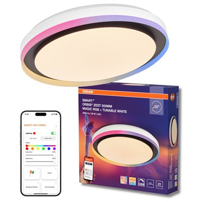 Smart+ Orbis Ceiling ZEST MAGIC RGB 500mm Black