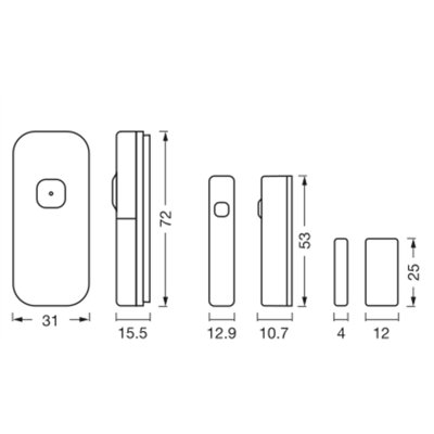 SMART+ WIFI Contact Sensor White
