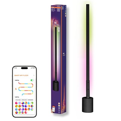 SMART+ WIFI Floor Corner Slim With Remote Control Black SLIM RGB + TW + RC