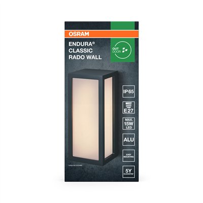 Endura Classic IP65 E27 Rado Wall Dark Gray