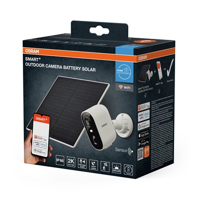 SMART+ WIFI Outdoor Camera Battery Solar White