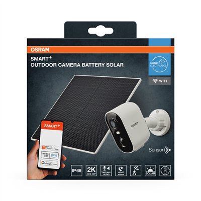SMART+ WIFI Outdoor Camera Battery Solar White