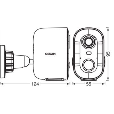 SMART+ WIFI Outdoor Camera Battery Solar White