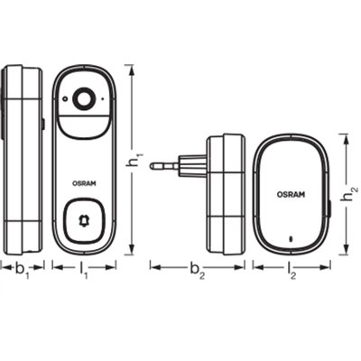 SMART+ WIFI Outdoor Camera Doorbell White