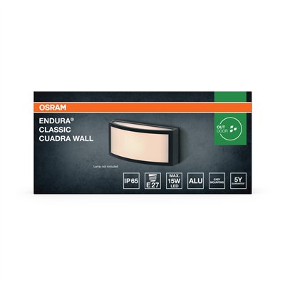 Endura Classic IP65 E27 Cuadra Wall Dark Gray