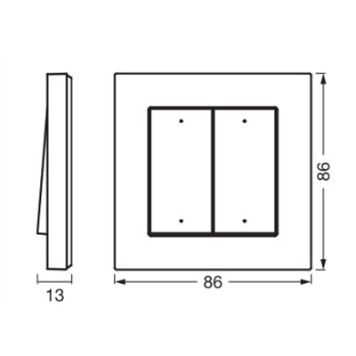 SMART+ WIFI Remote Wall Switch 4 Button
