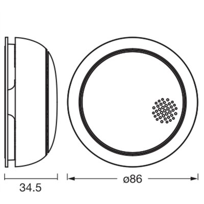 SMART+ WIFI Smoke Detector White