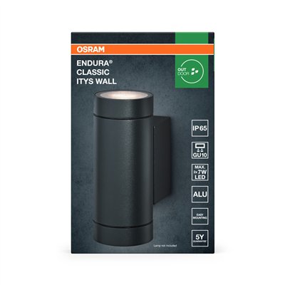 Endura Classic IP65 GU10 Itys Wall Dark Gray