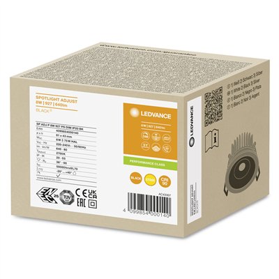 SPOT ADJUST 8W 927 PS DIM IP20 BK