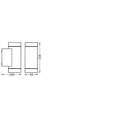 Endura Classic IP65 GU10 Itys Wall Dark Gray