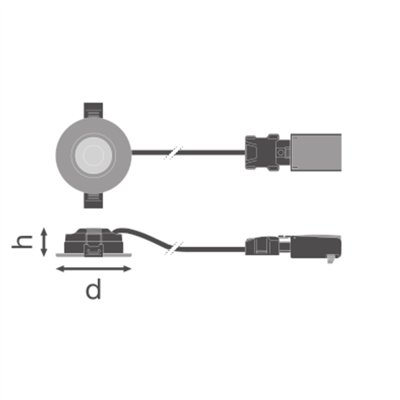 SPOT COMBO FIRE RATED FIX MS FPFIX V 6W MS827 DIM IP65 WT