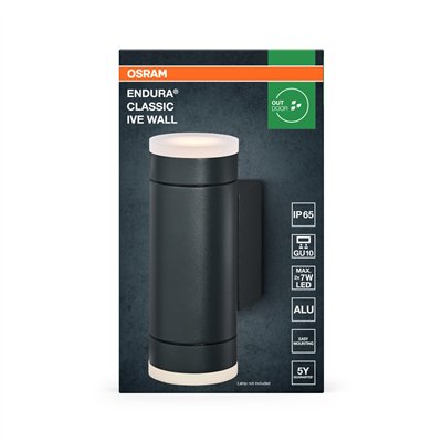 Endura Classic IP65 GU10 Ive Wall Dark Gray