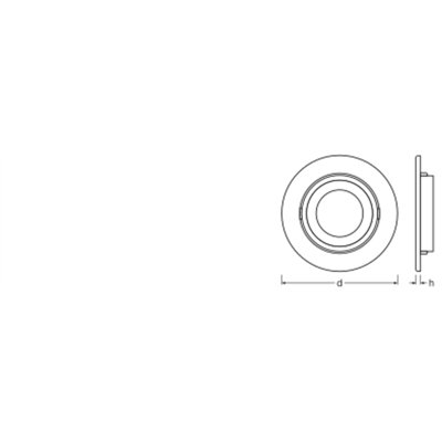 SPOT COMBO FIRE RATED RING ADJUST ADJ ROUND BK