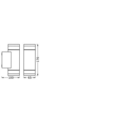 Endura Classic IP65 GU10 Ive Wall Dark Gray