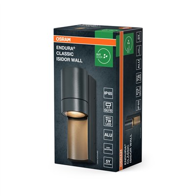 Endura Classic IP65 GU10 Isidor Wall Dark Gray