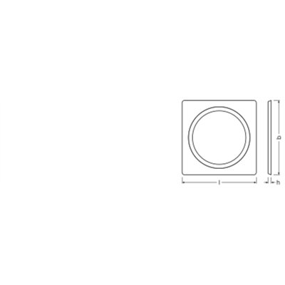 SPOT FRAME D68 100X100 1X D68 WT