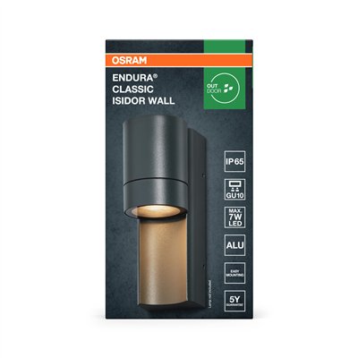 Endura Classic IP65 GU10 Isidor Wall Dark Gray