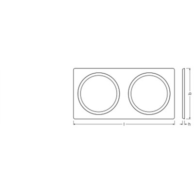 SPOT FRAME D68 100X200 2X D68 WT